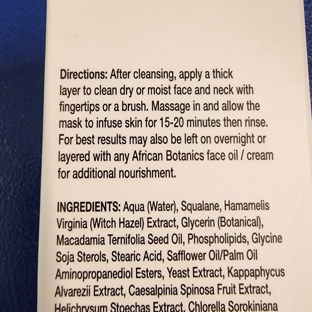 African Botanics Le Masque Hydralift Intense Facial Mask Sealed Discontinued - Picture 11 of 11